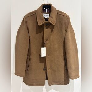 Brand New with Tags Cole Haan Men's Car Coat Wool Blended Caramel Color Size M